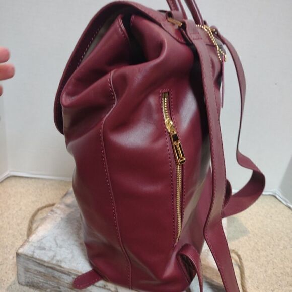 Isaac Mizrahi Leather Camera Backpack - Picture 5 of 7